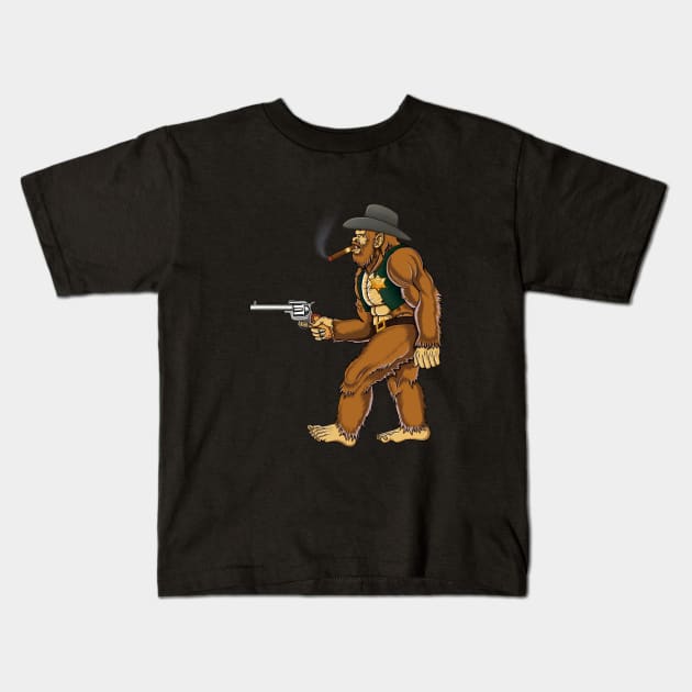 Big foot sherif Kids T-Shirt by Artardishop